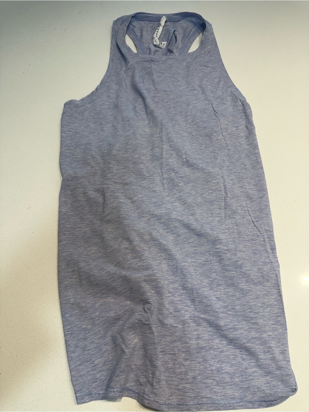 lululemon athletica Heathered Light Purple Open Back Tank Top All Tied Up